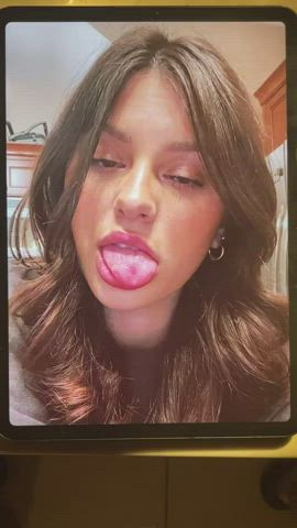 Brunette Cumshot Tribute gif