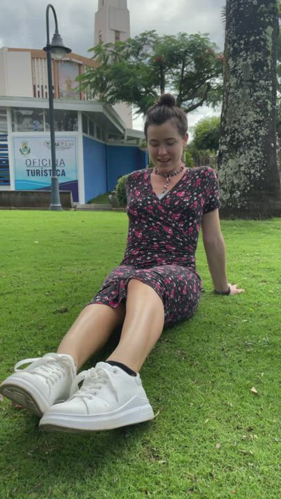 I was Gonna Play with my Lush at the Park until a Taxi Driver got too Nosy [GIF]