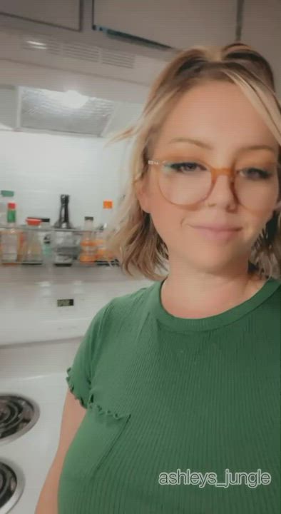 Big Tits Curvy Flashing MILF gif