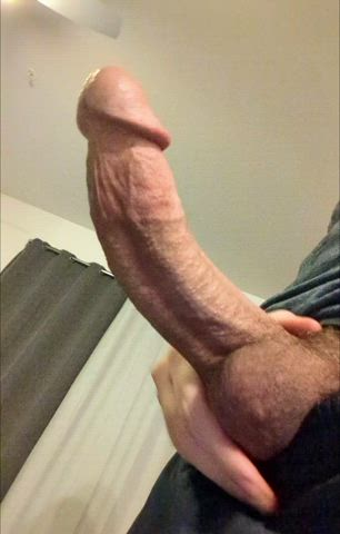Stroking my thick cock late on Saturday night