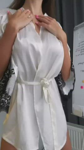 White Silk Robe
