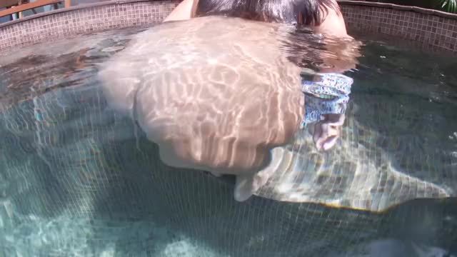 getting out of the pool