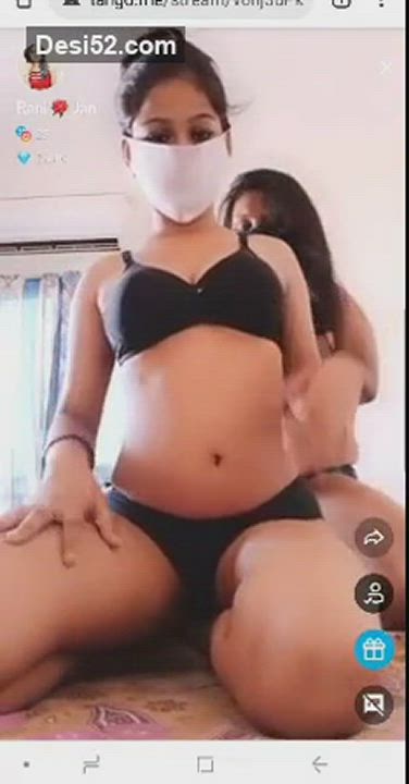 lesbian boob grab