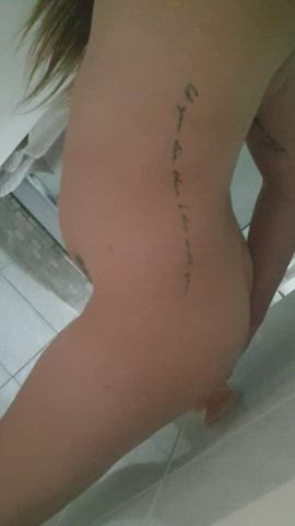 Bathroom Dildo Orgasm Petite gif