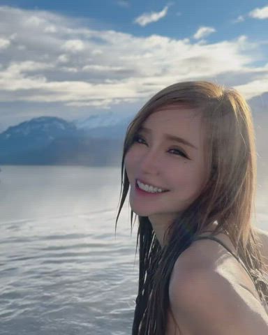 asian big tits solo gif