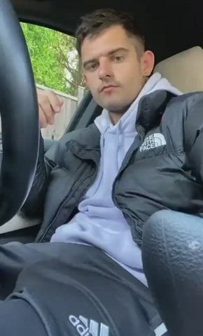 Car Exhibitionism Exhibitionist Male Masturbation Masturbating Outdoor Public gif