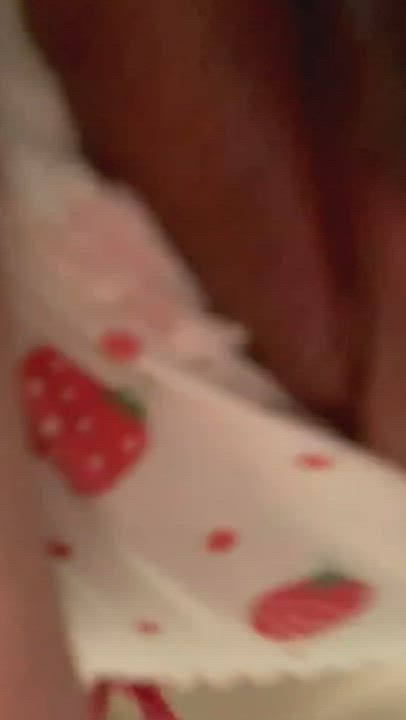 [18f] What do you like better...my strawberry panties, or how I try to fuck the camera?