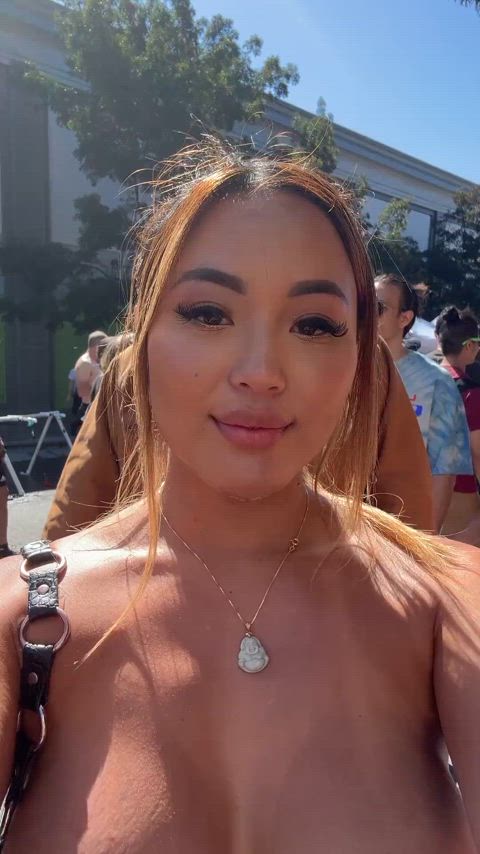 ass big tits kazumi squirts public gif