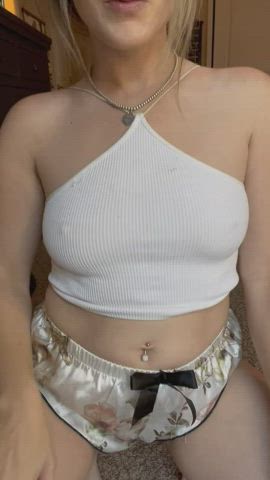 [reveal] curious what’s under my top it’s called MILF tits!