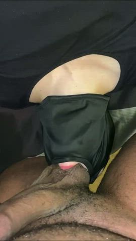 BBC BDSM Ball Worship Big Dick Daddy Pussy gif