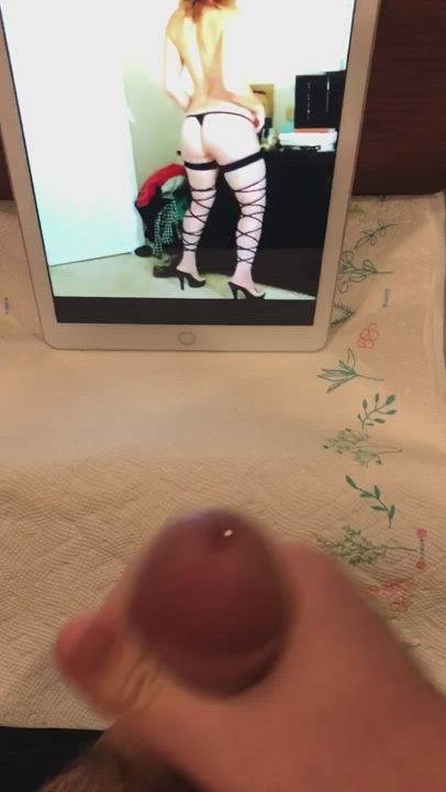 Cumshot Masturbating Tribute gif