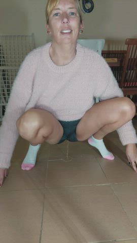 Peeing in my hot pants or more through them!