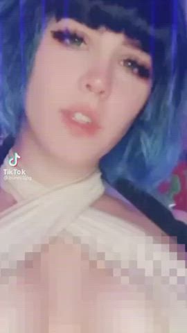 Big Tits Censored Cosplay Humiliation TikTok gif
