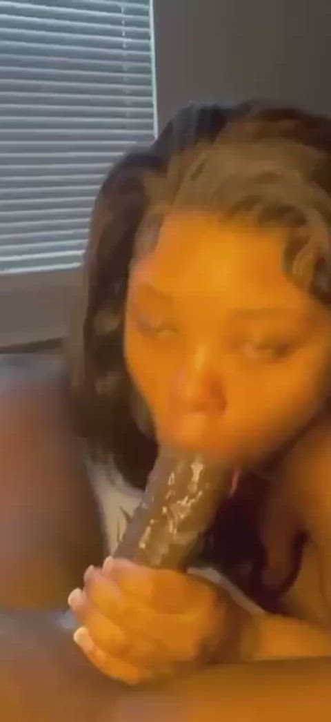 big dick masturbating oral gif