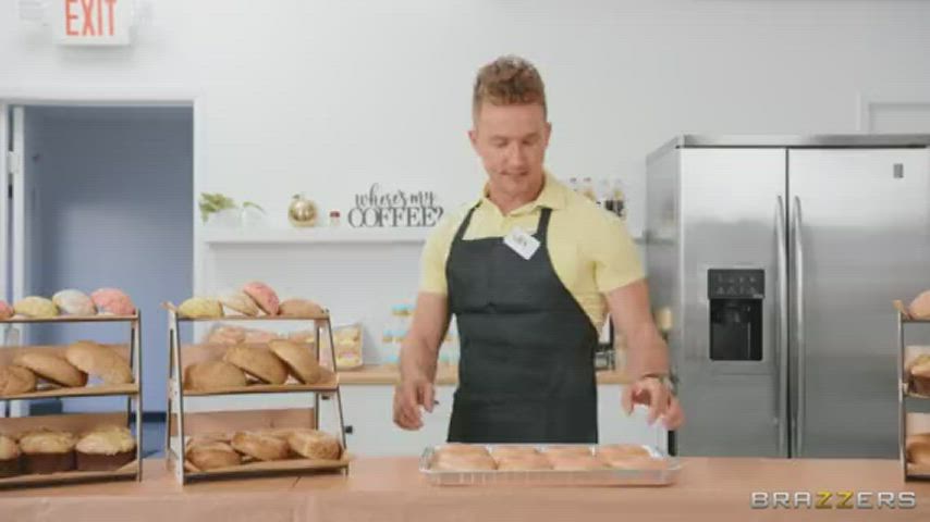 kitchen lily lou threesome gif