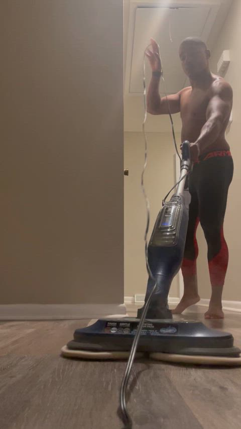 black cleaning tights topless black-porn gif