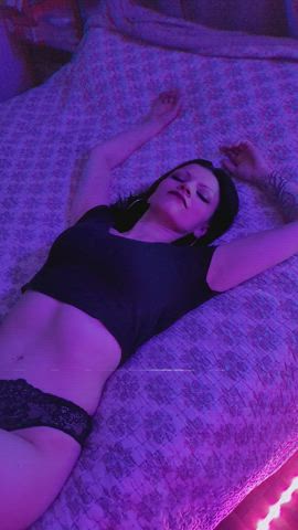 babe goth knee high socks lingerie nsfw petite post orgasm smile tattoo gif
