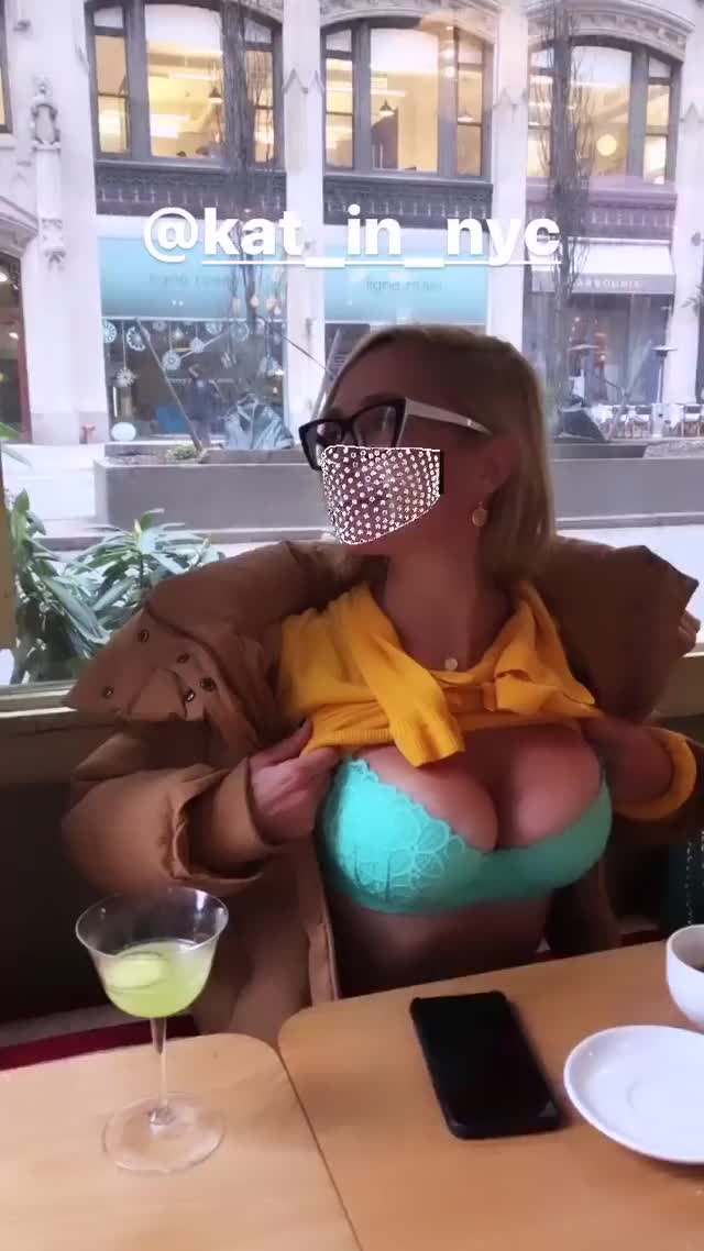 Kat Irlin - Flashing in bra