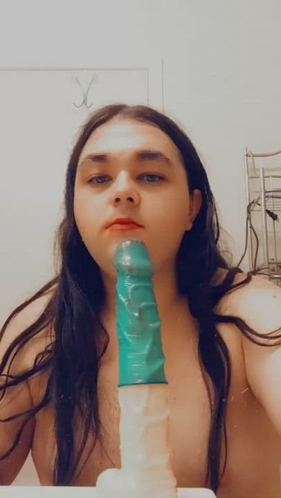 Chubby Deepthroat Sissy gif