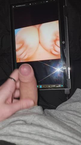 big dick big tits boobs cock masturbating tits tribute r/tributeme gif