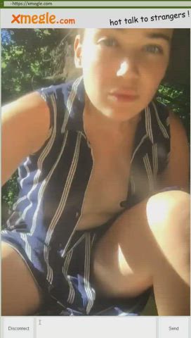 flashing masturbating outdoor public webcam gif