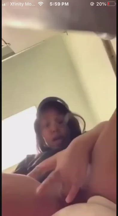 Ebony Masturbating Pussy gif