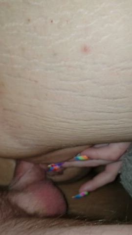 Amateur BBW Big Ass Big Dick Chubby Homemade Mom White Girl Wife gif