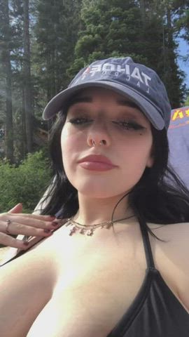 big tits bikini cleavage huge tits pale teen teens tiktok white girl gif