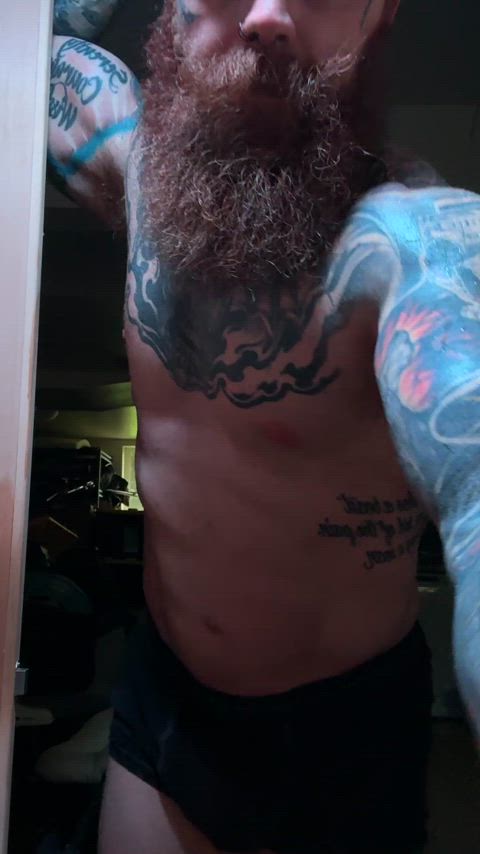 abs muscles tattoo tattooed flexing gif