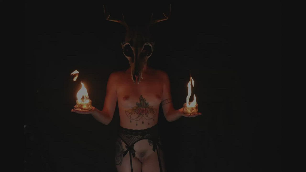 Mask Natural Tits Nude gif