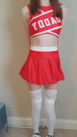 Ass Boobs Cheerleader Cosplay Dancing Flashing Natural Tits Tits gif