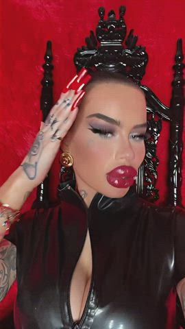 homemade lips selfie gif
