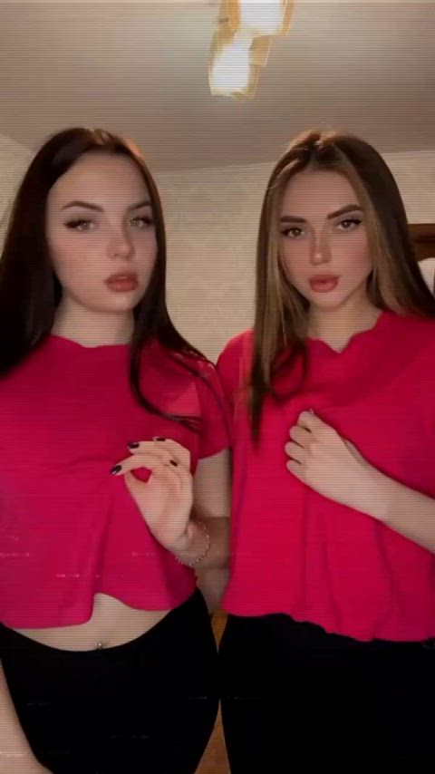 clothed lingerie teen tits gif
