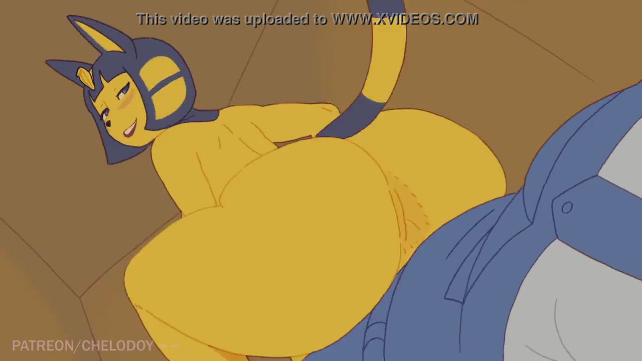 Egyptian Hentai Parody Reverse Cowgirl Riding gif