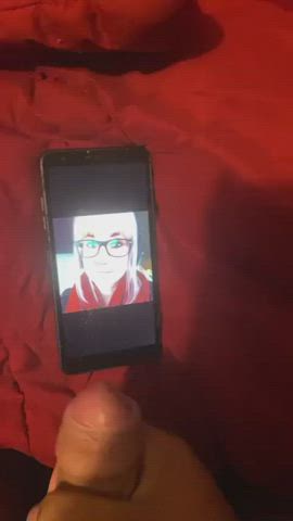 amateur babecock cock cum cumshot cute homemade tribute worship gif