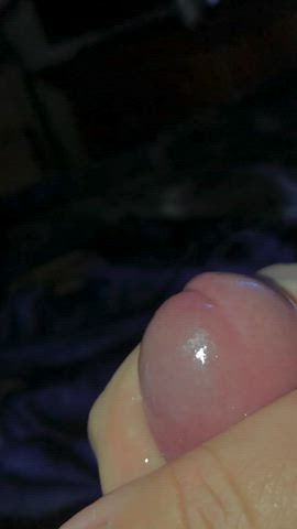 Thick cum in slow motion.