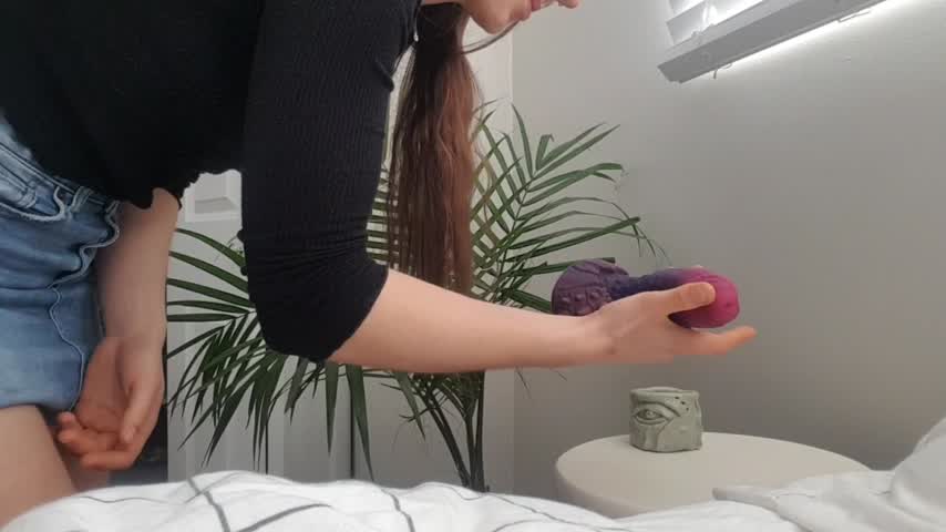 Schoolgirl Hazel Simone Impregnated by Bad Dragon Alien Dildo and Cums in Class