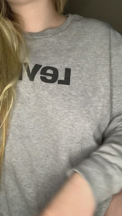 Big Nipples Big Tits Blonde College Flashing Long Hair gif