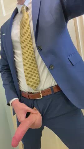 You love seeing a big cock in a suit