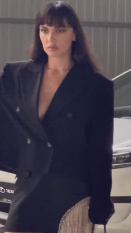SEREBRO : Olga Seryabkina 2022 - Braless Showing Her Right Tit From The Side Through