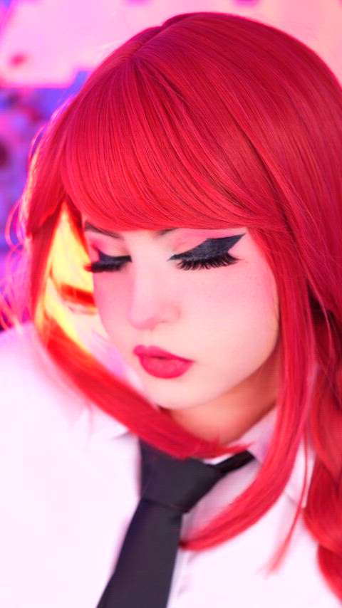 anime clothed cosplay costume demon dominant domination onlyfans redhead tiktok gif