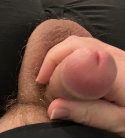 amateur chubby hairy cock male masturbation small cock gif
