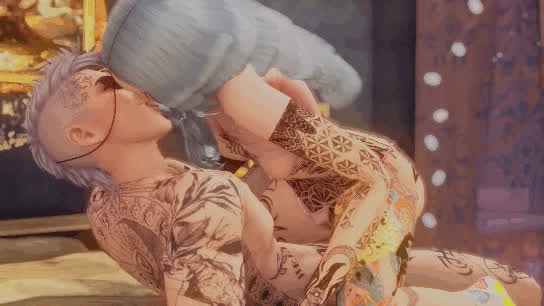 Bed Sex Cowgirl Kissing gif