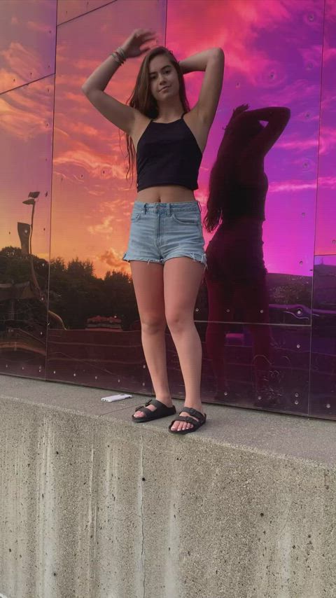 boobs public teen gif