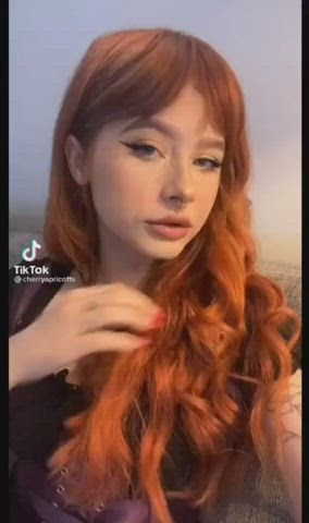 Big Tits Pussy Redhead Skinny Tattoo TikTok White Girl gif