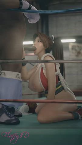 Training session turns to blowjob by mei