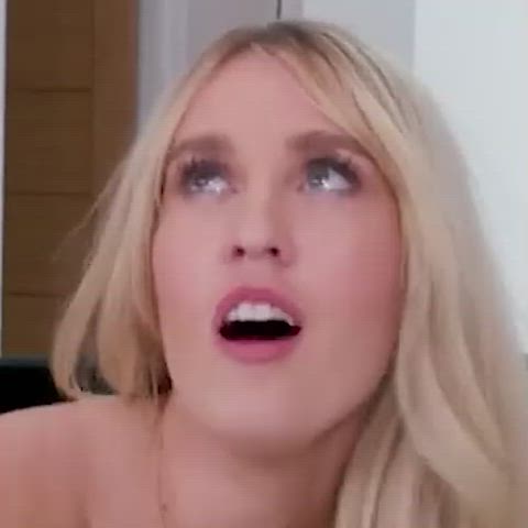 Watch her face while a real man takes care of her