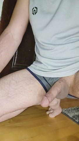 Balls Big Dick Precum Slow Motion Teasing gif