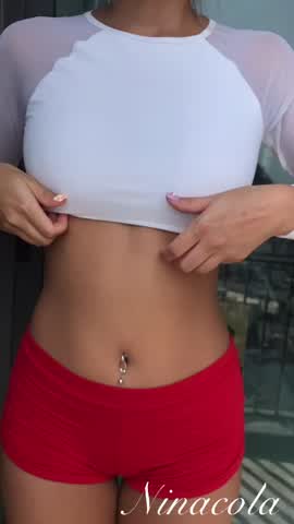 Bouncing my tits in slo-mo, do they look tasty for you? (OC)