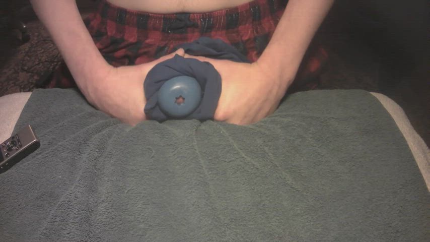 Humping the cum out of my stroker after a huge, moaning cumshot